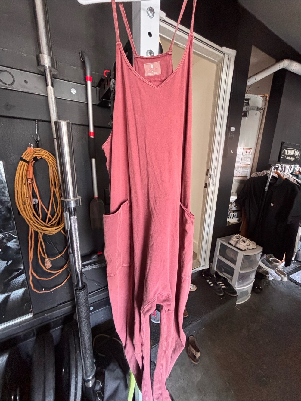 Free People Rose Sleeveless Romper Jumpsuit with Pockets